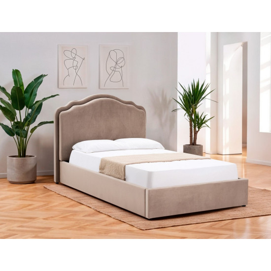 Тапицирано легло Флоренция/ Florencja Velvet 140/200 тъмнобежово