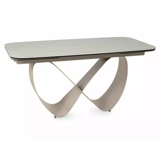 Разтегателна трапезна маса Инфинити/Infinity Ceramic Travertine бежов 160(240)X95
