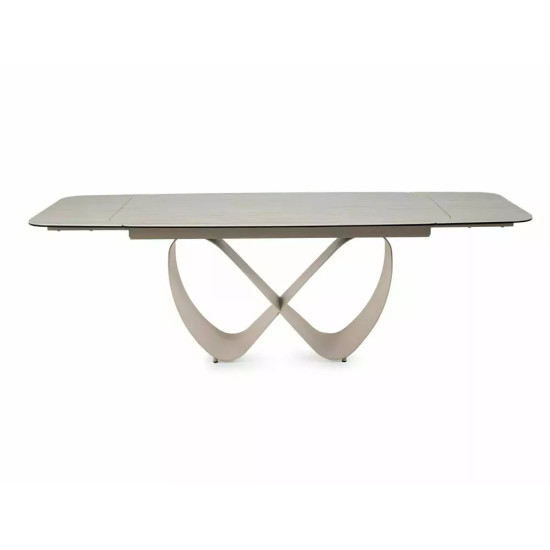 Разтегателна трапезна маса Инфинити/Infinity Ceramic Travertine бежов 160(240)X95