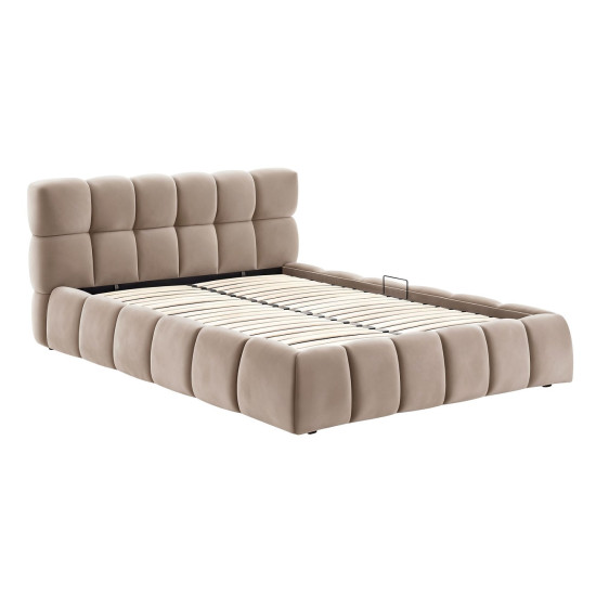 Тапицирано легло Парма / Parma Velvet 160/200 тъмнобежово