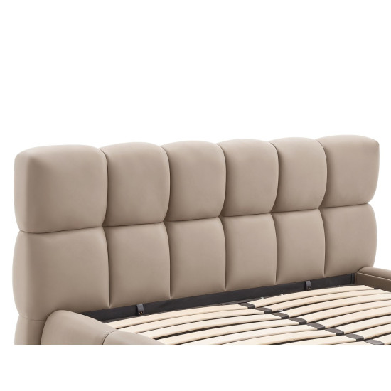 Тапицирано легло Парма / Parma Velvet 160/200 тъмнобежово