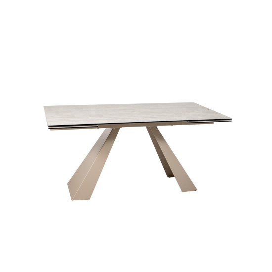 Разтегателна трапезна маса Салвадор/ Salvadore Ceramic Travertine бежова 160(240)x90 