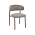 Тапициран трапезен стол Елтън II/ Elton II капучино, с крака в цвят орех
