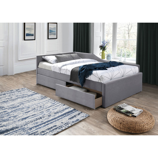 Тапицирано легло Елиът/ Eliot Velvet 120/200 сиво